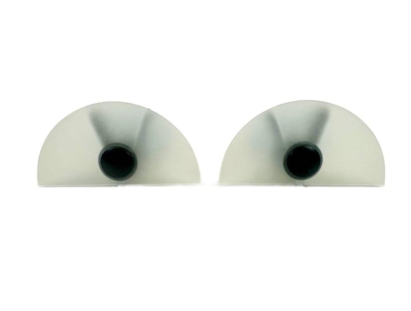 Para kinkietów, metal czarny, szkło opalowe, proj. G. Gramigna, Włochy, lata 80.