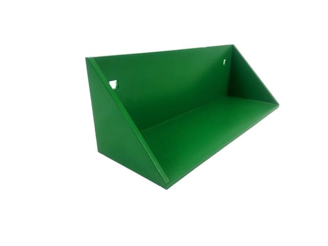 Półka ścienna Model 7717, butelkowa zieleń, plastik, proj. A. Castelli Ferrieri, Kartell, Włochy, lata 70. - WYMIARY