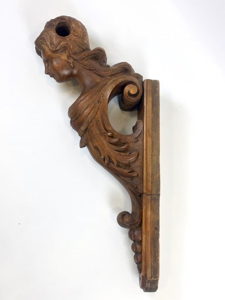 Rzeźba kariatydy, brązowy, orzech, Włochy, XIX w. - 154100