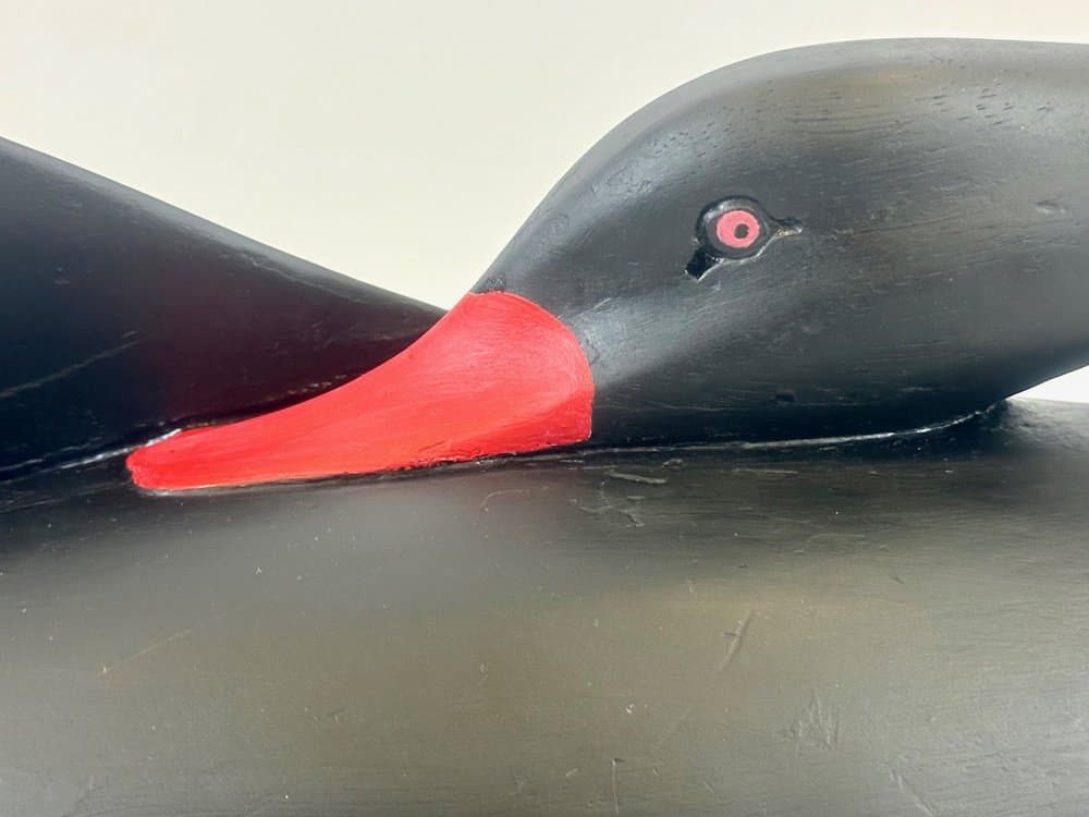 Figurka łabędzia, czarny, sapele, XIX w. - 154146