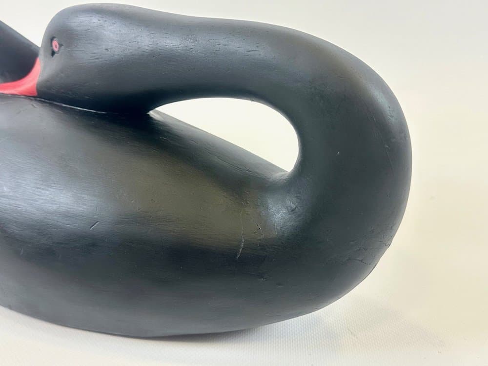 Figurka łabędzia, czarny, sapele, XIX w. - 154145