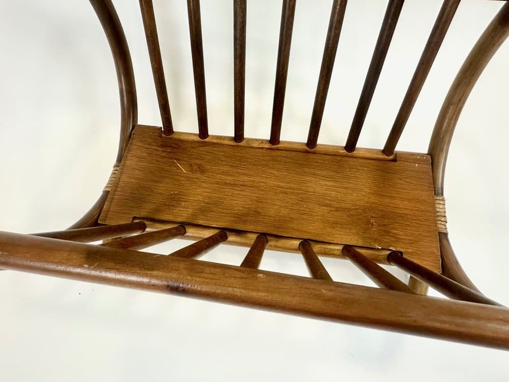 Magazine rack, light brown bamboo, 1960s - 154194