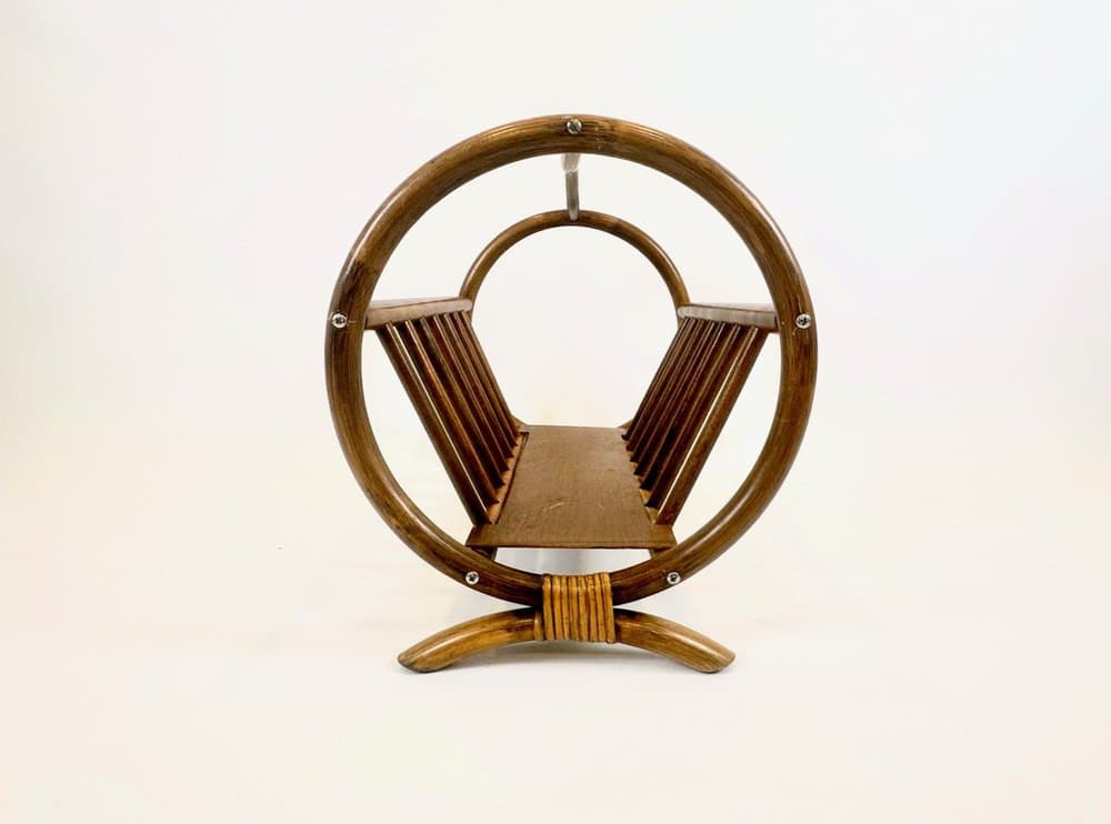 Magazine rack, light brown bamboo, 1960s - 154189