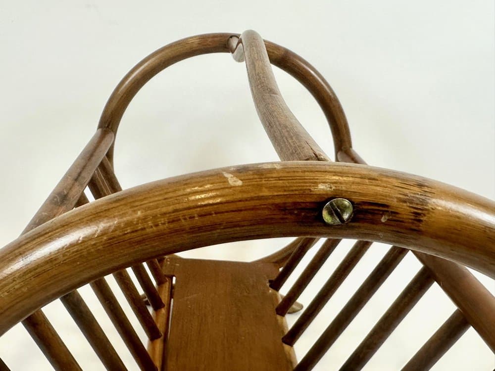 Magazine rack, light brown bamboo, 1960s - 154197