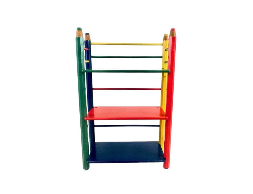 Półka Pencil Shelf, multikolor, sklejka, proj. P. Sala, Francja, lata 80.
