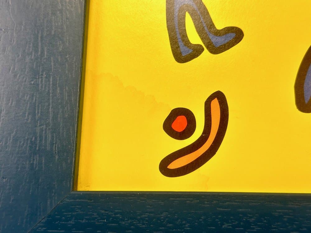 Zegar ścienny, multikolor, drewno, papier, Niemcy, lata 90. - 154364