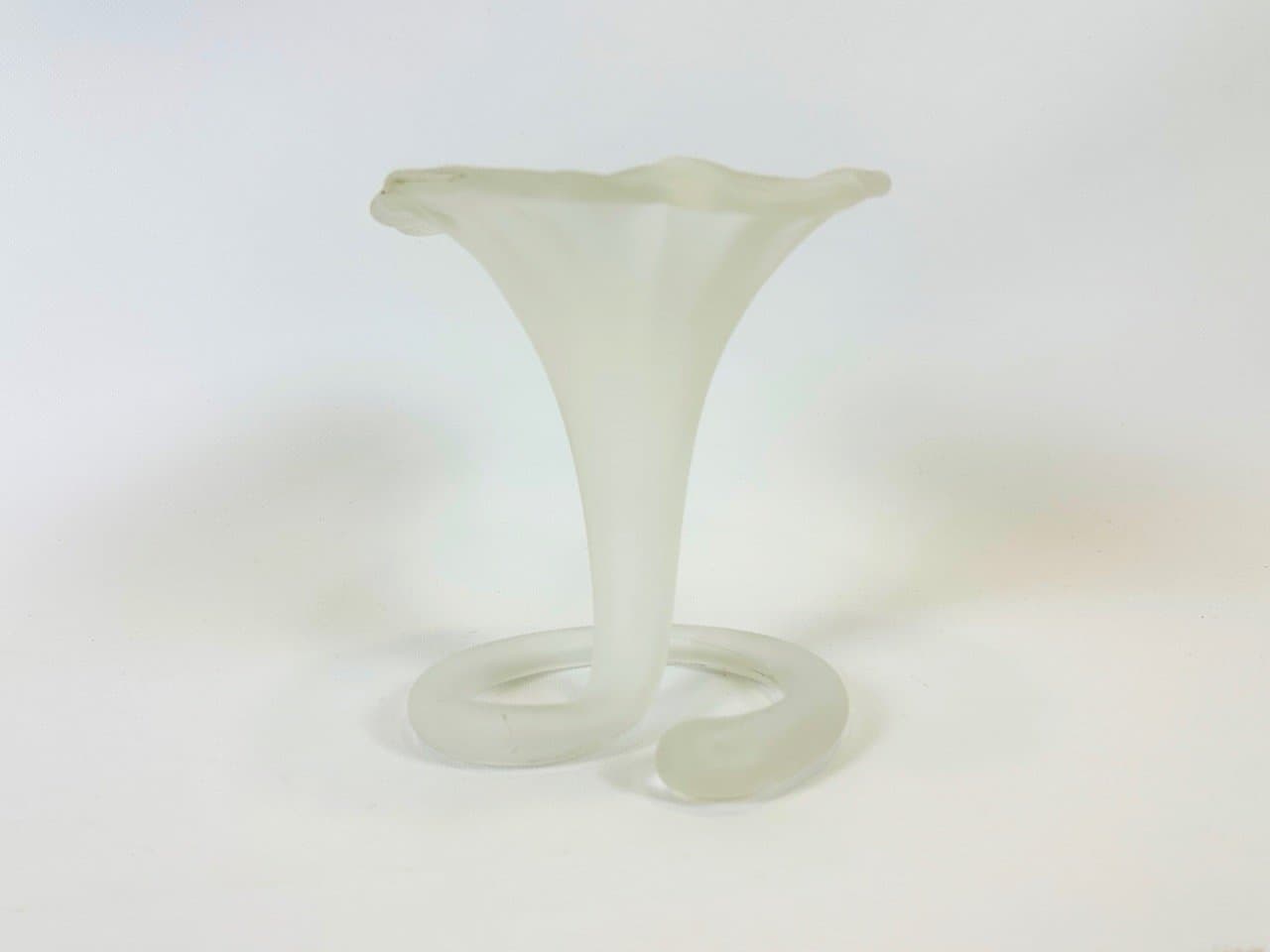 Wazon Lilly, transparentny, szkło matowe, Włochy, lata 70. - 154420