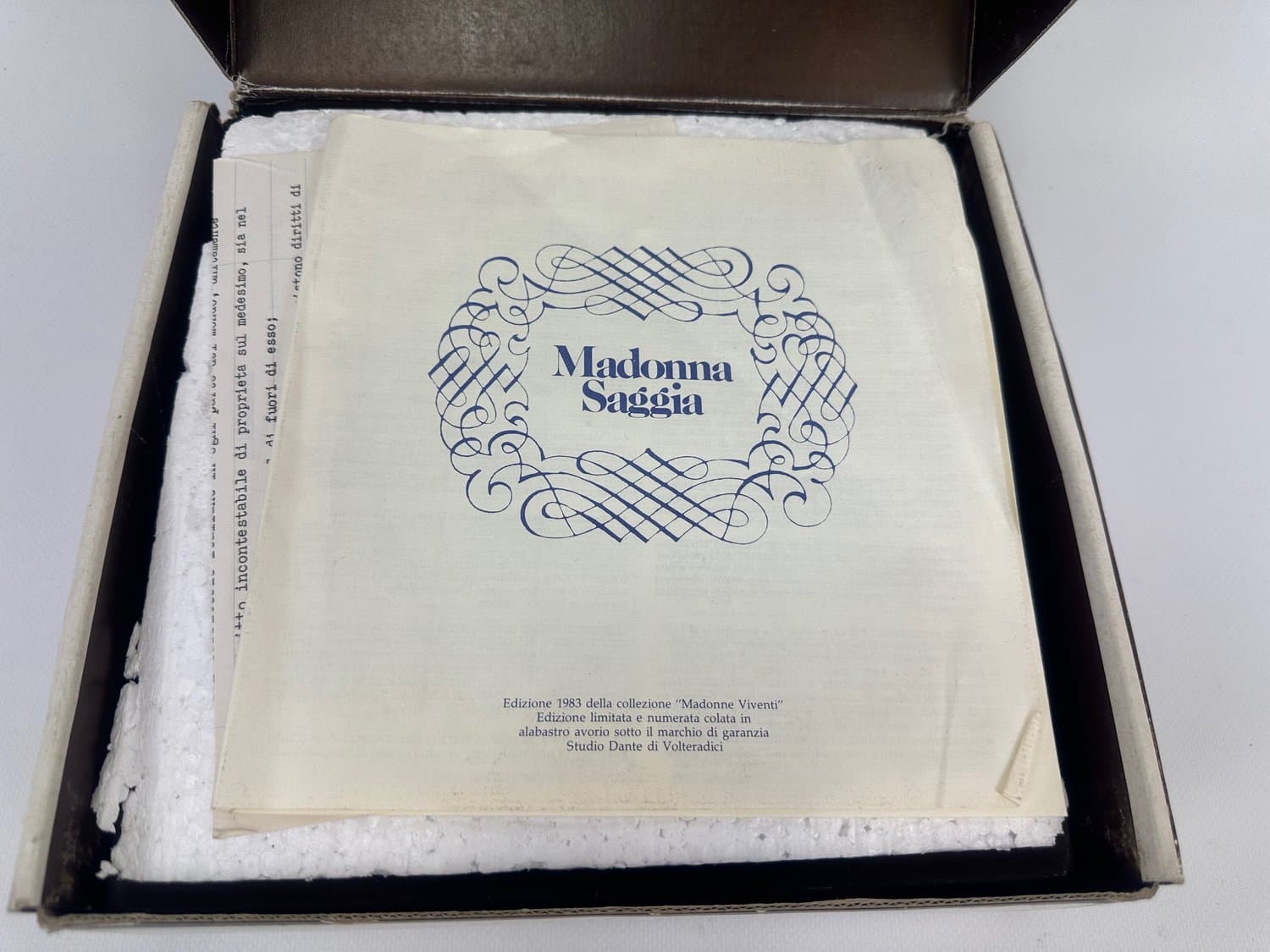 Patera ścienna, alabaster kość słoniowa, proj. A. Santangela, Włochy, lata 70. - 154462