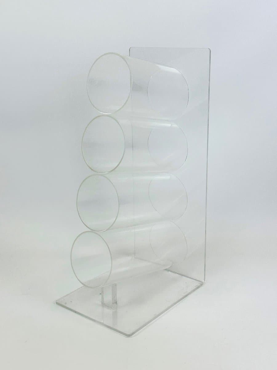 Wine rack, transparent acrylic, 1970s - 154501