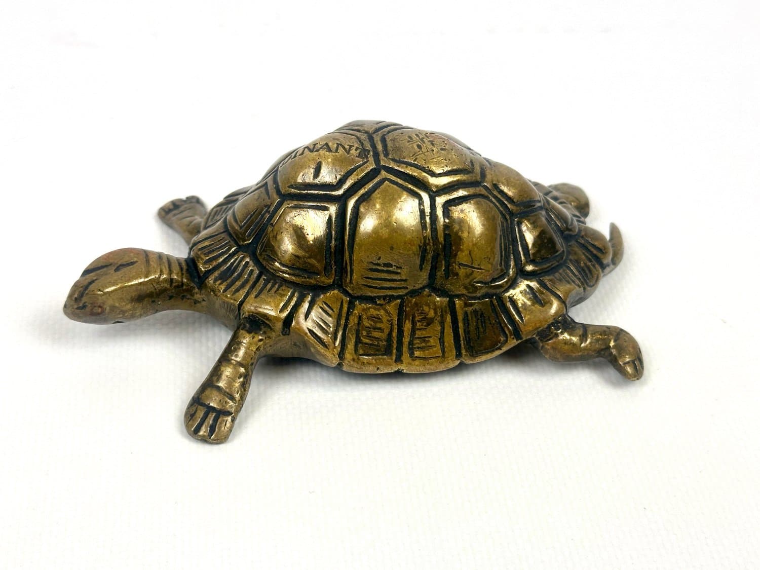 Turtle figurine, golden brass, Belgium, 1960s - 154542