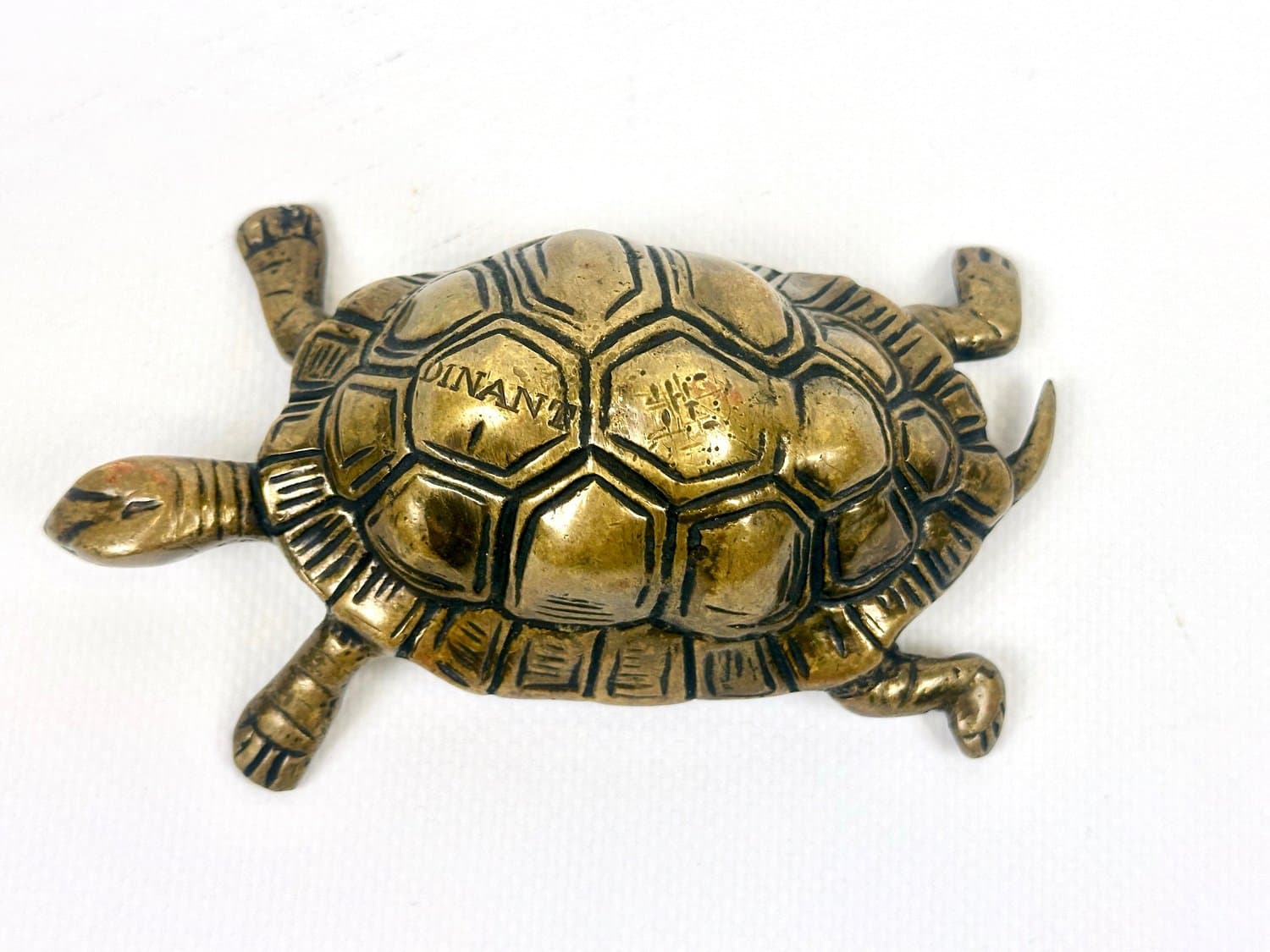 Turtle figurine, golden brass, Belgium, 1960s - 154541