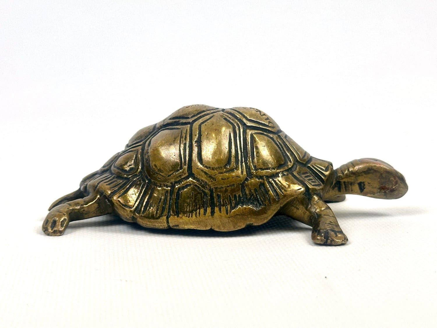 Turtle figurine, golden brass, Belgium, 1960s - 154538
