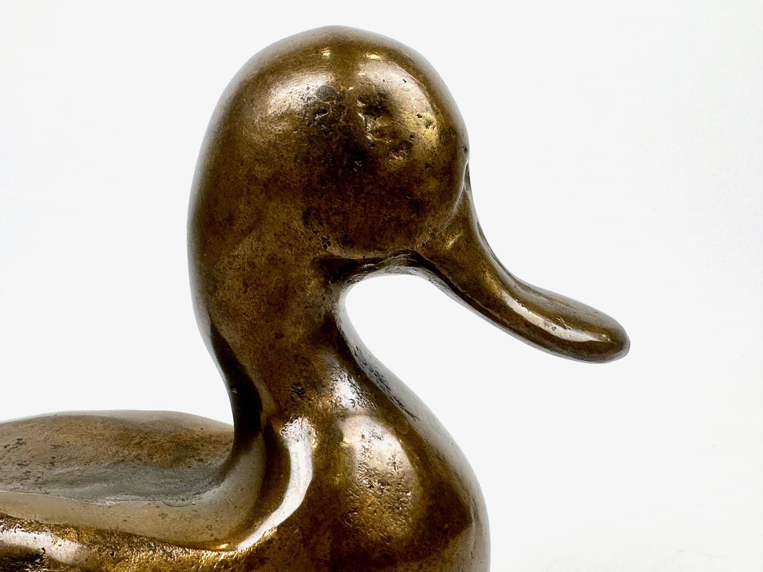Duck figurine, dark brown bronze, 19th c. - 154553