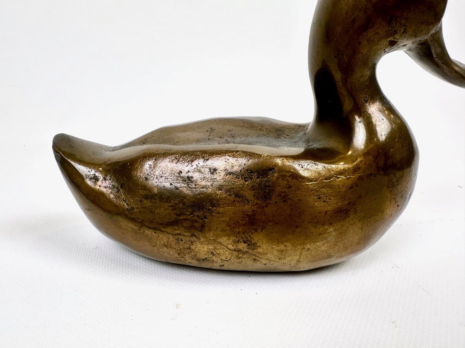 Duck figurine, dark brown bronze, 19th c. - 154550