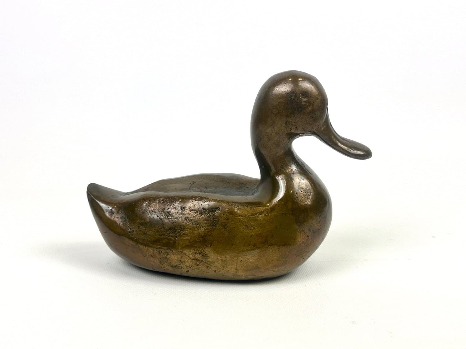 Duck figurine, dark brown bronze, 19th c. - 154548