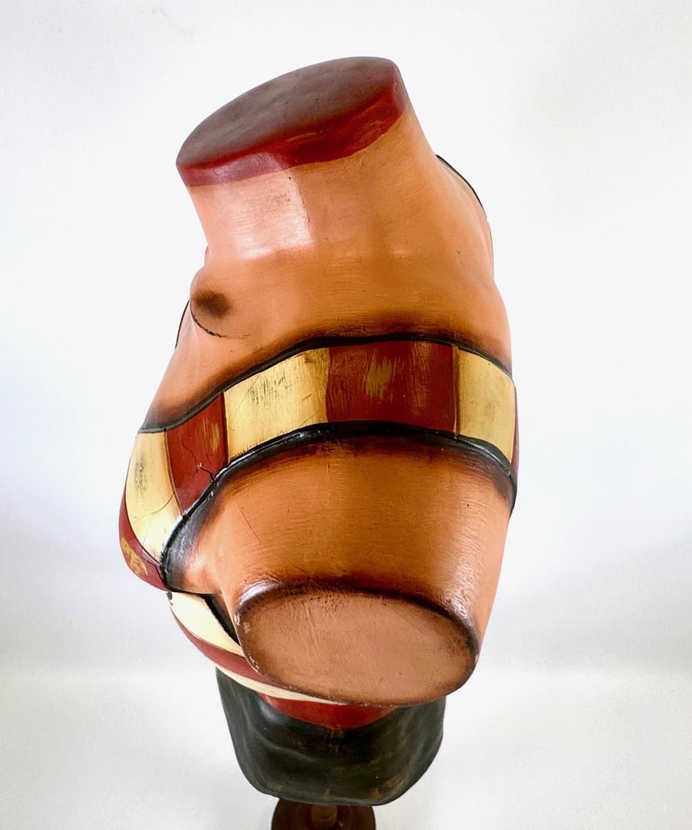 Manekin torsu Coney Island Mens Swim Club, czerwony, dąb, plastik, USA, lata 60. - 154575