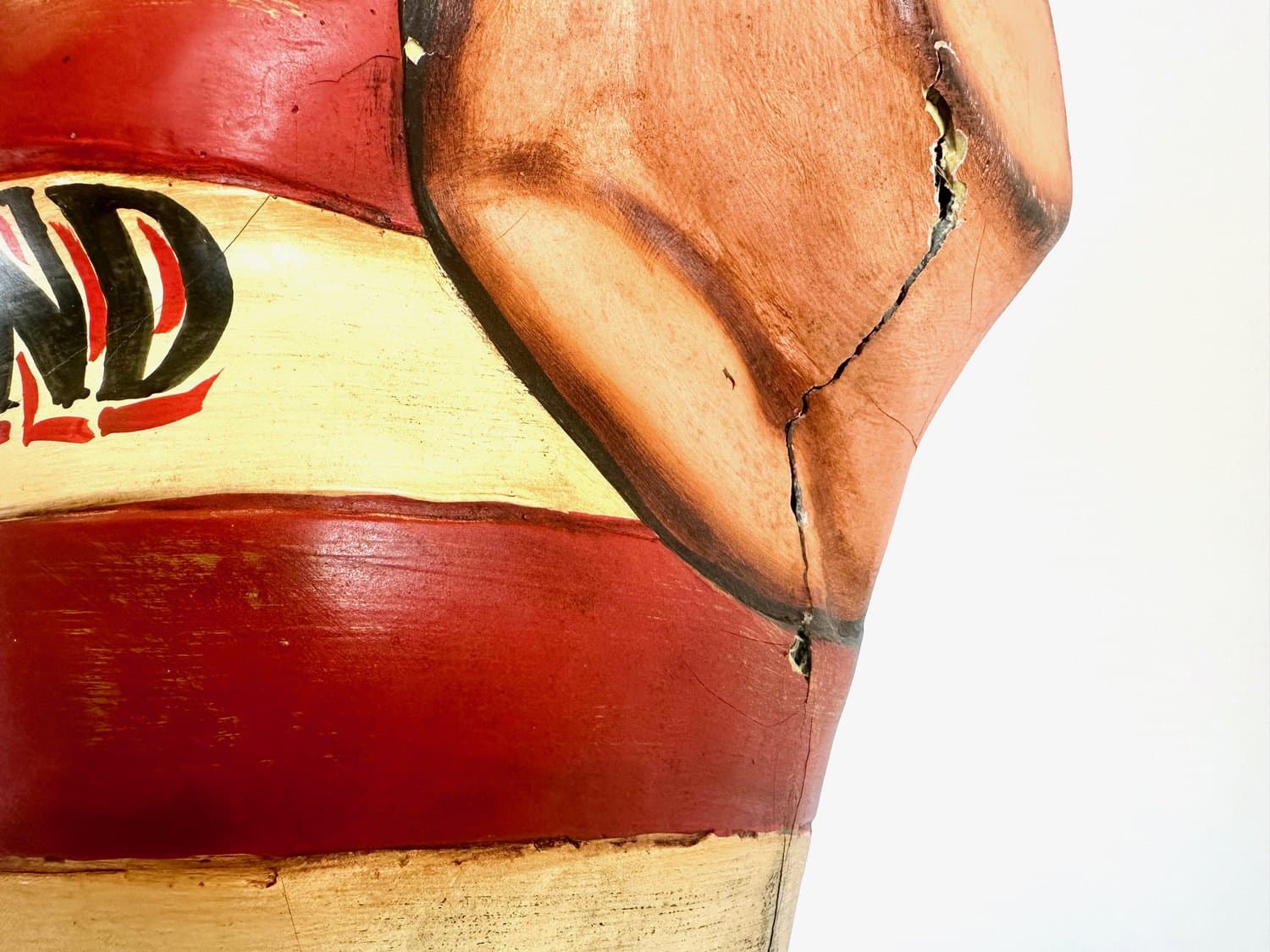 Manekin torsu Coney Island Mens Swim Club, czerwony, dąb, plastik, USA, lata 60. - 154580