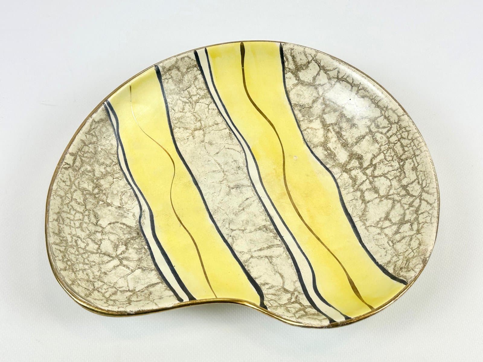 Plate Tosca No 435, multicolor ceramic, Bay Keramik, Germany, 1960s. - 154607