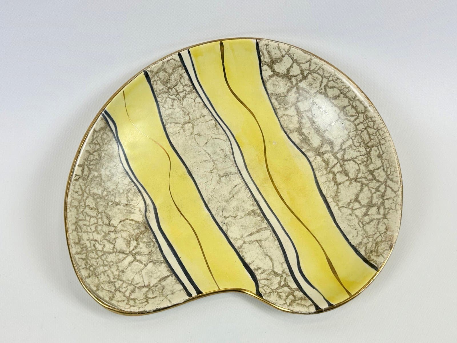 Plate Tosca No 435, multicolor ceramic, Bay Keramik, Germany, 1960s. - 154608