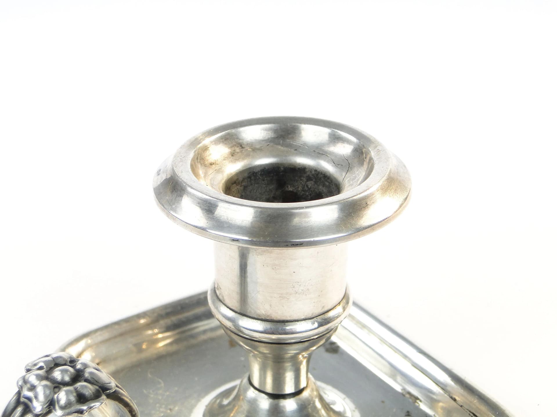 Kaganek bużuarek, srebro platerowane, Fraget, Polska, XIX w. - 9550