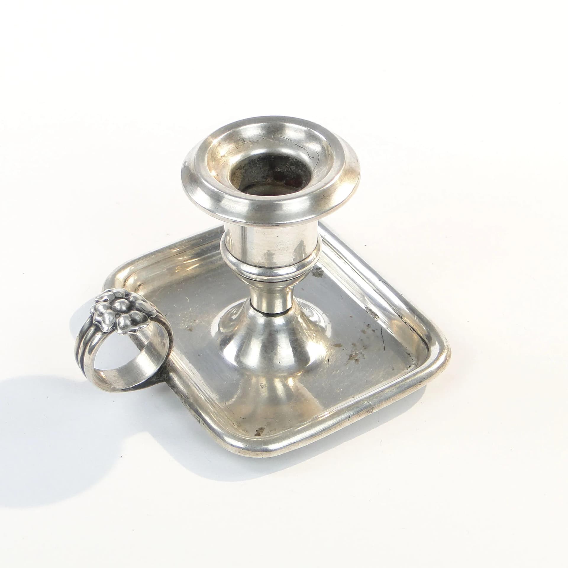 Kaganek bużuarek, srebro platerowane, Fraget, Polska, XIX w. - 9548