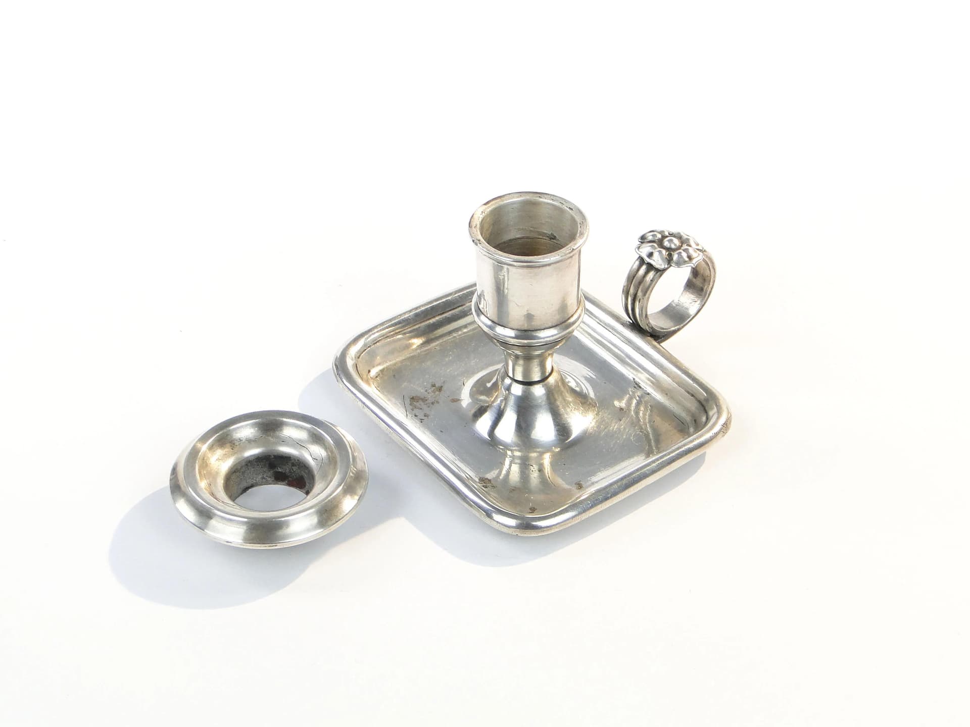 Kaganek bużuarek, srebro platerowane, Fraget, Polska, XIX w. - 9551