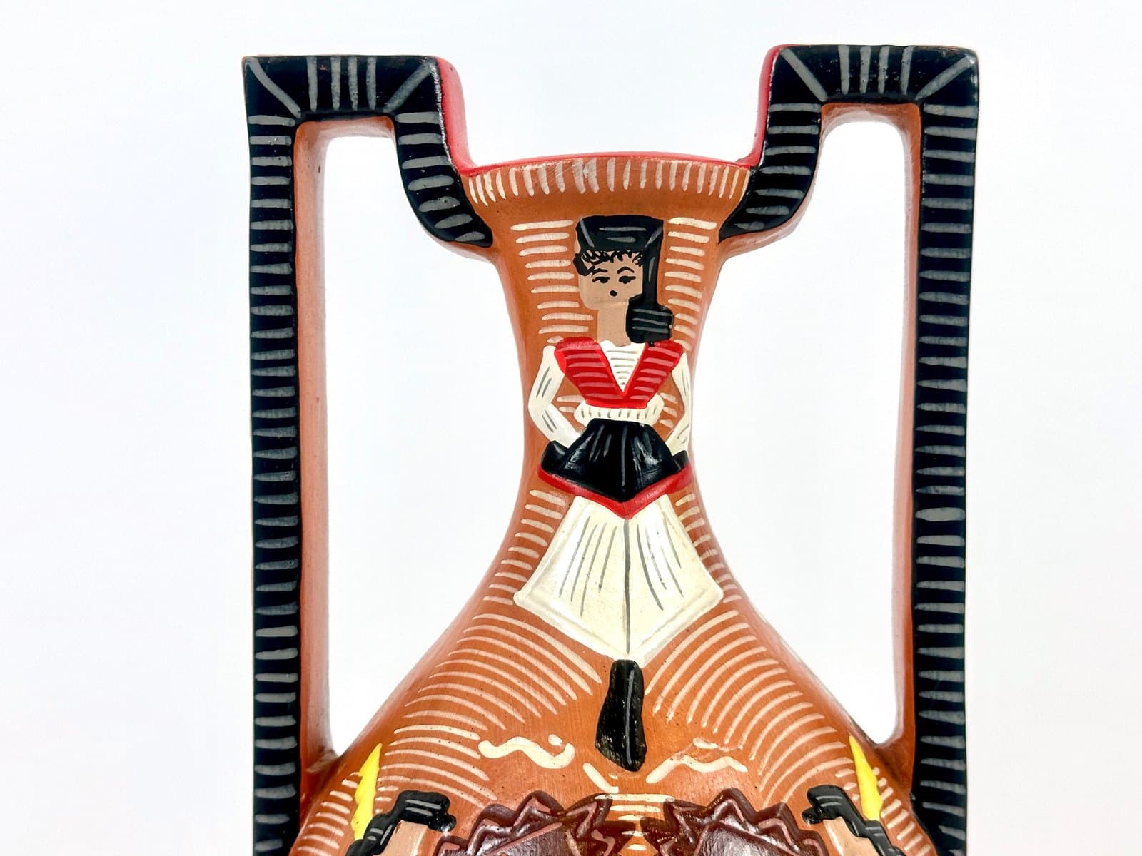 Sardinian amphora, brown terracotta, by C. Nuovo, Italy, 1970s. - 154630