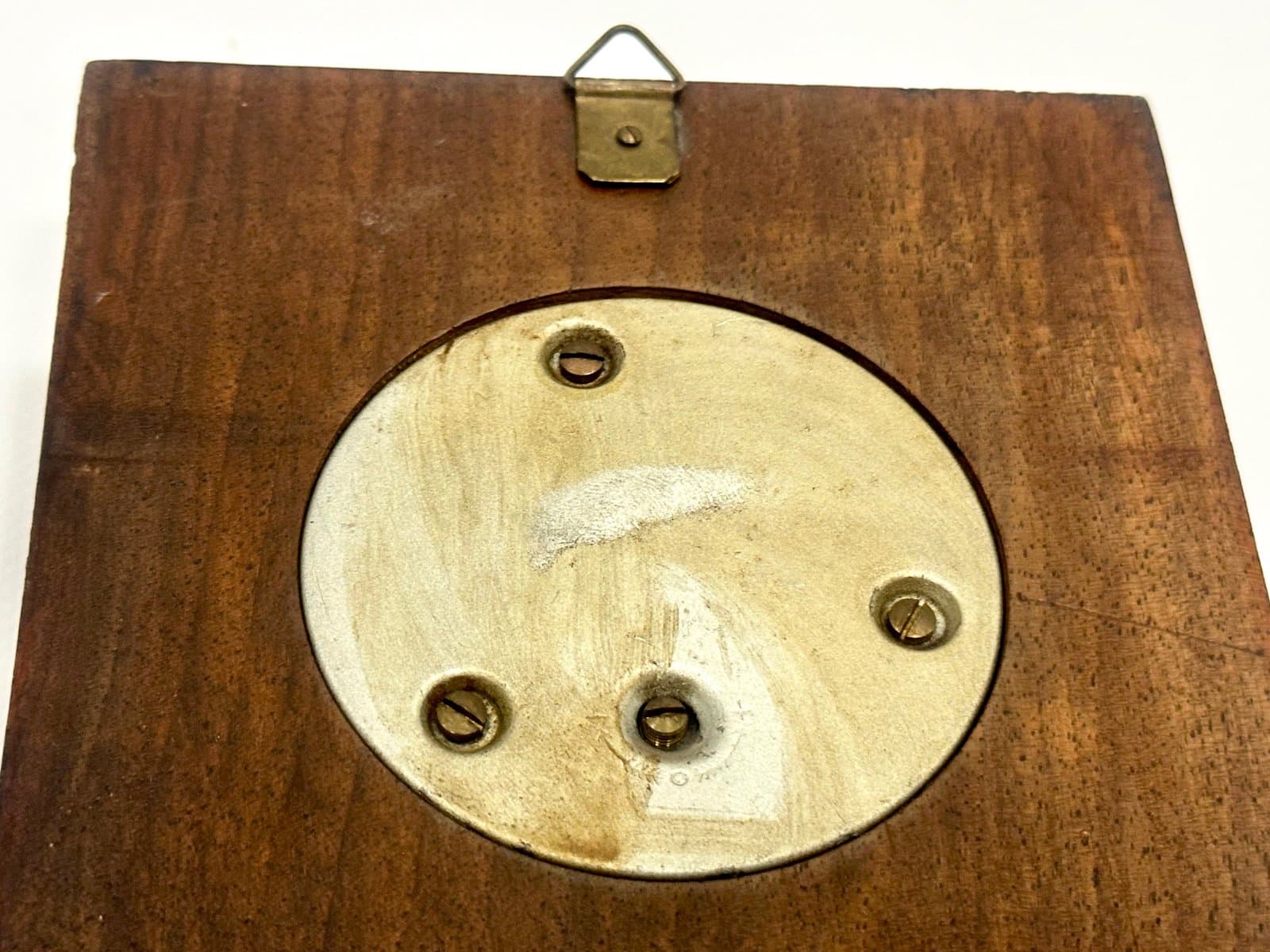 Stacja pogodowa Art Deco, orzech brązowy, mosiądz, Niemcy, lata 30. - 154668