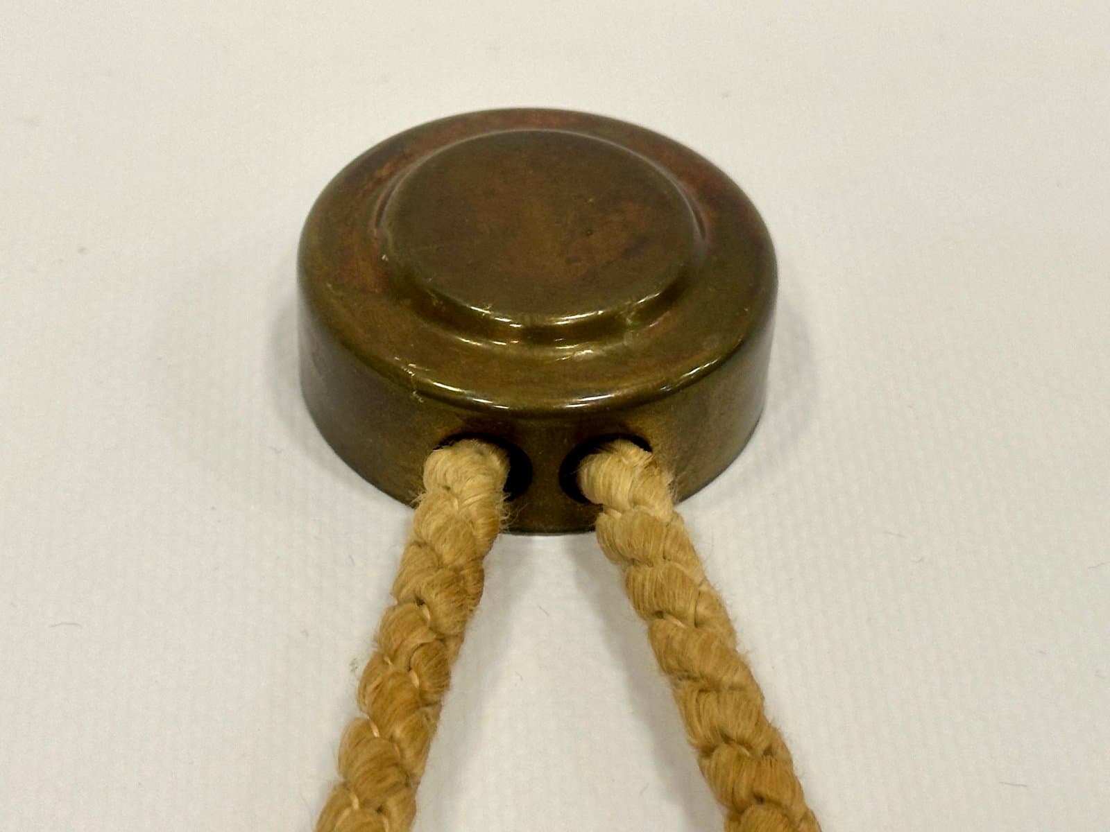 Zegar ścienny, brązowy, mosiądz, Niemcy, lata 60. - 154686