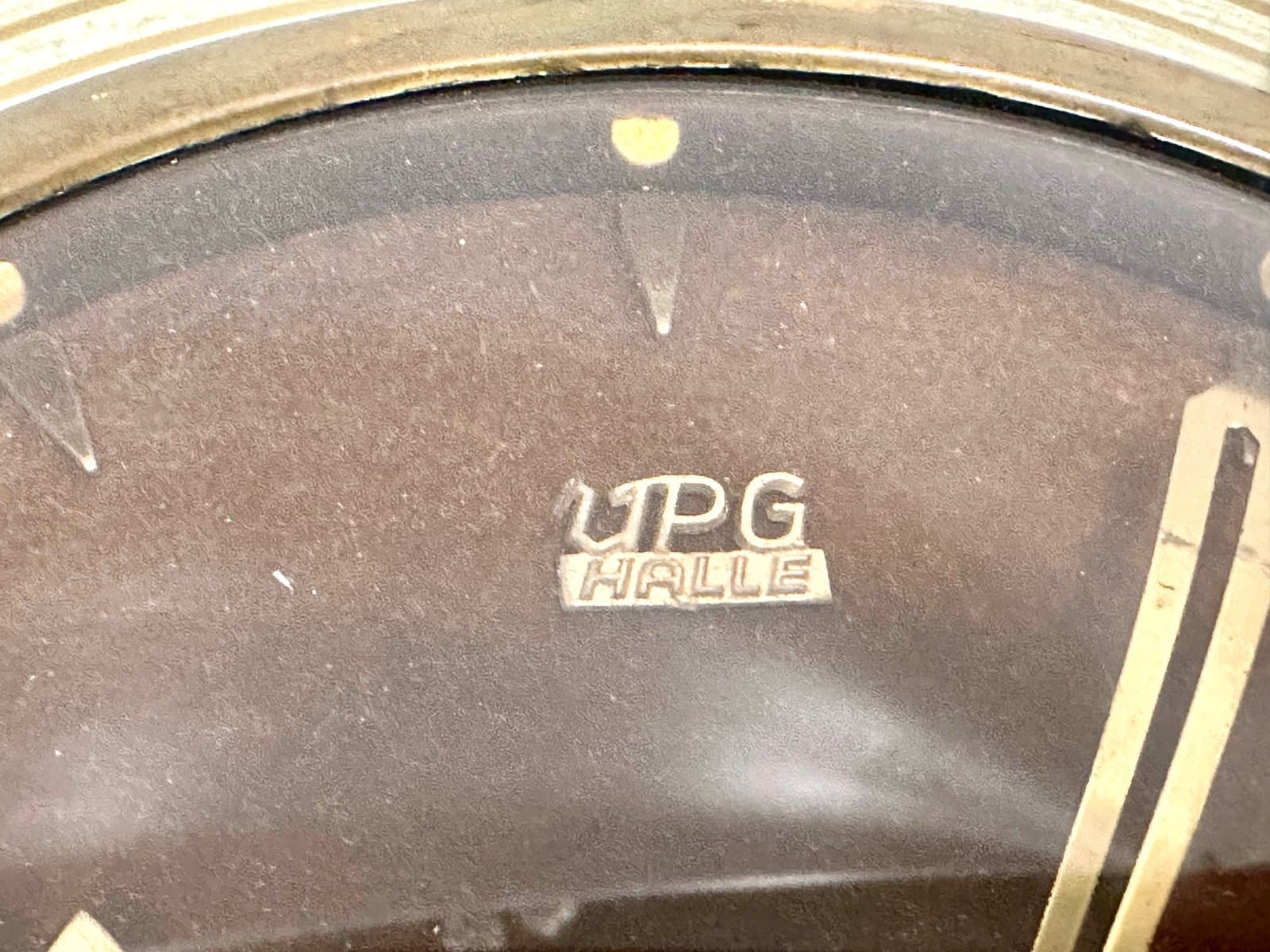 Zegar ścienny, brązowy, mosiądz, Niemcy, lata 60. - 154684