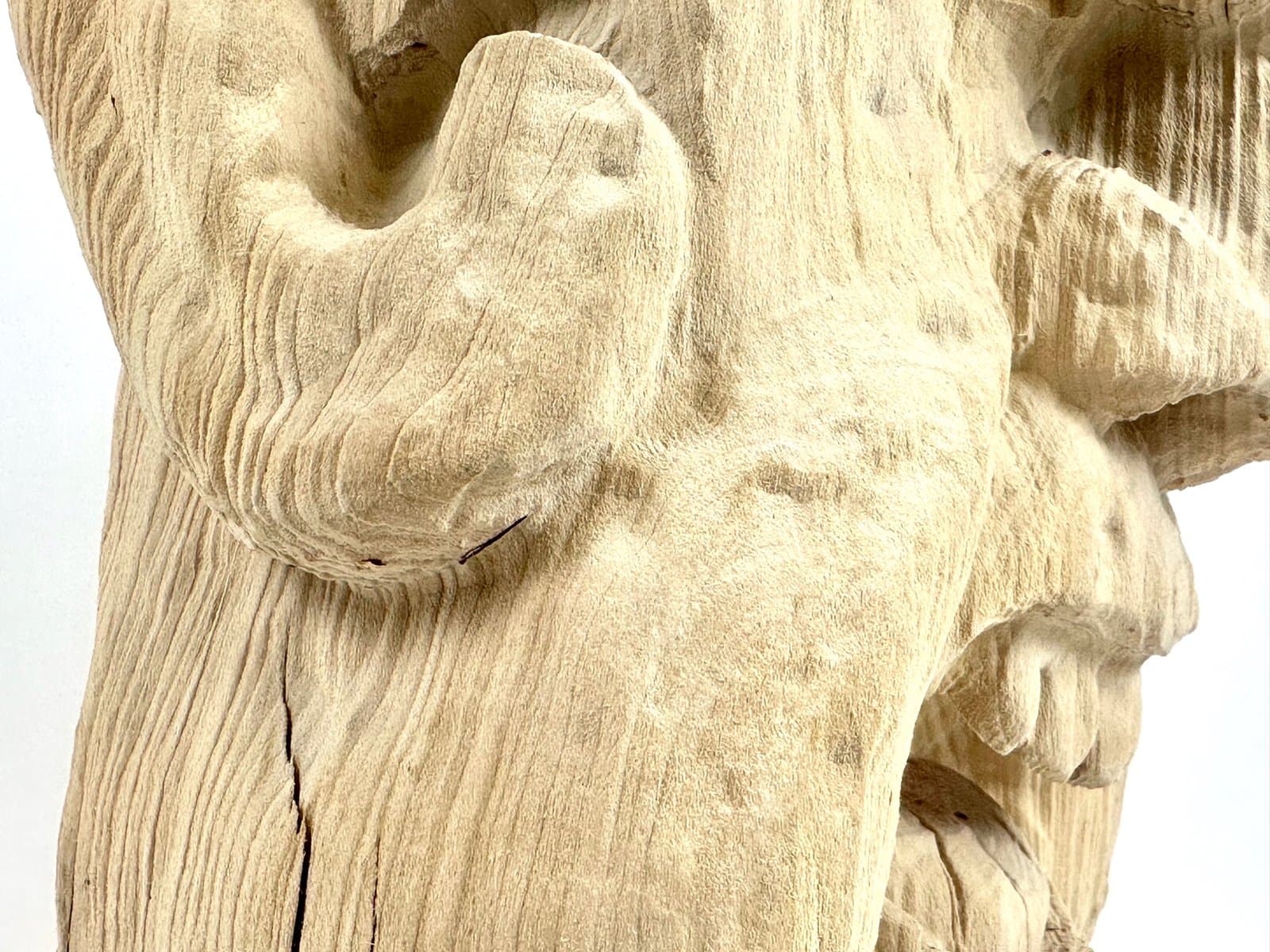 Maska dekoracyjna, folk art, beżowy, drewno, XX w. - 154691