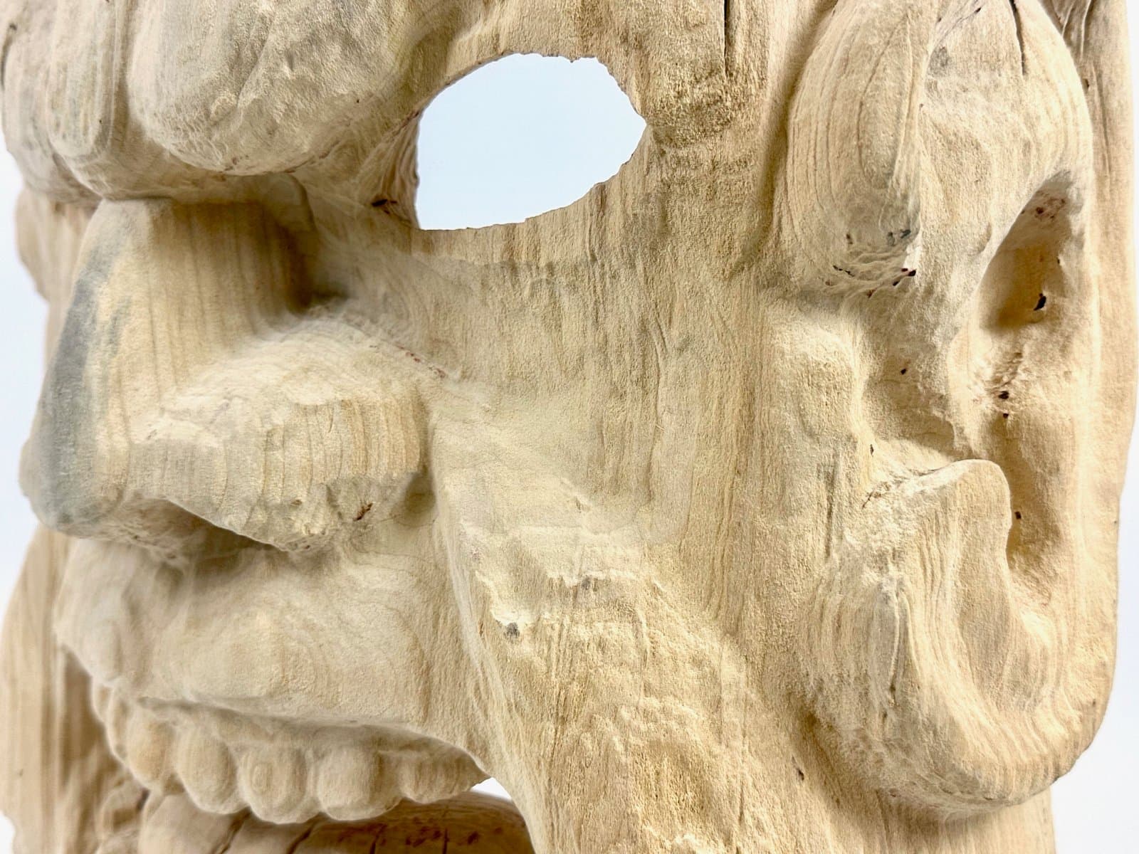 Maska dekoracyjna, folk art, beżowy, drewno, XX w. - 154692