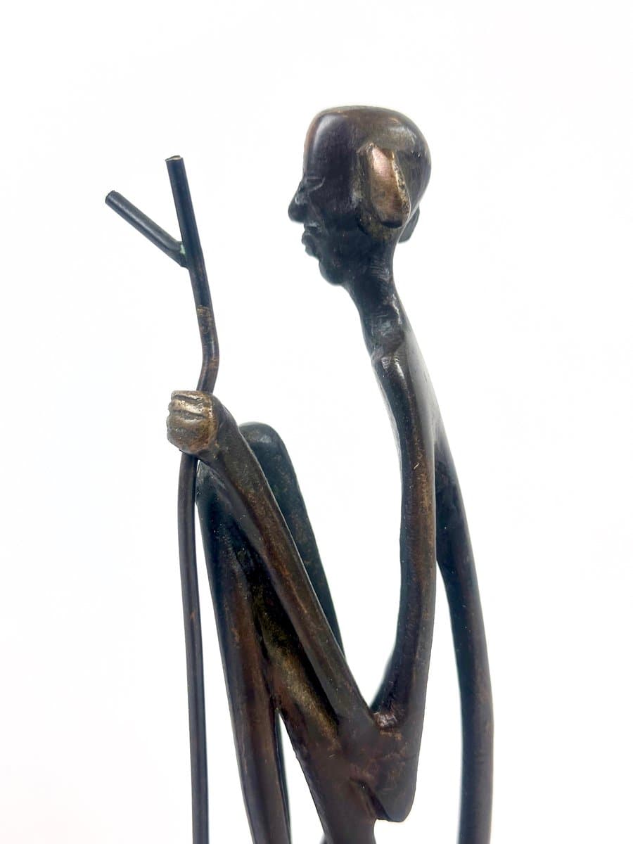Rzeźba afrykańska, brąz ciemnobrązowy, XIX w. - 154715