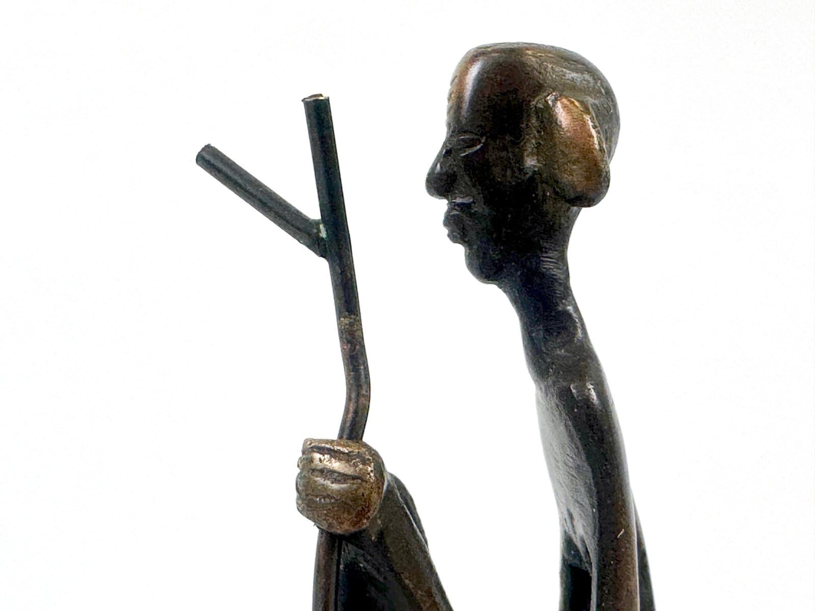 Rzeźba afrykańska, brąz ciemnobrązowy, XIX w. - 154713