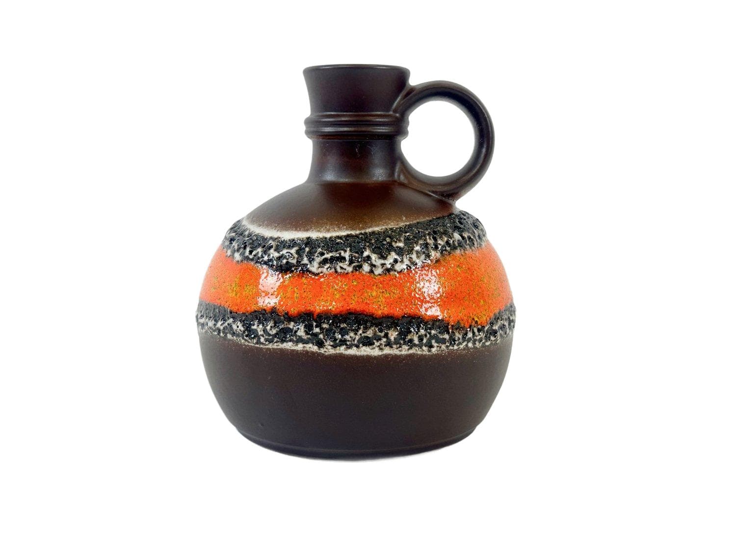 Pitcher Fat Lava, multicolor ceramic, Steuler, Germany, 1970s.