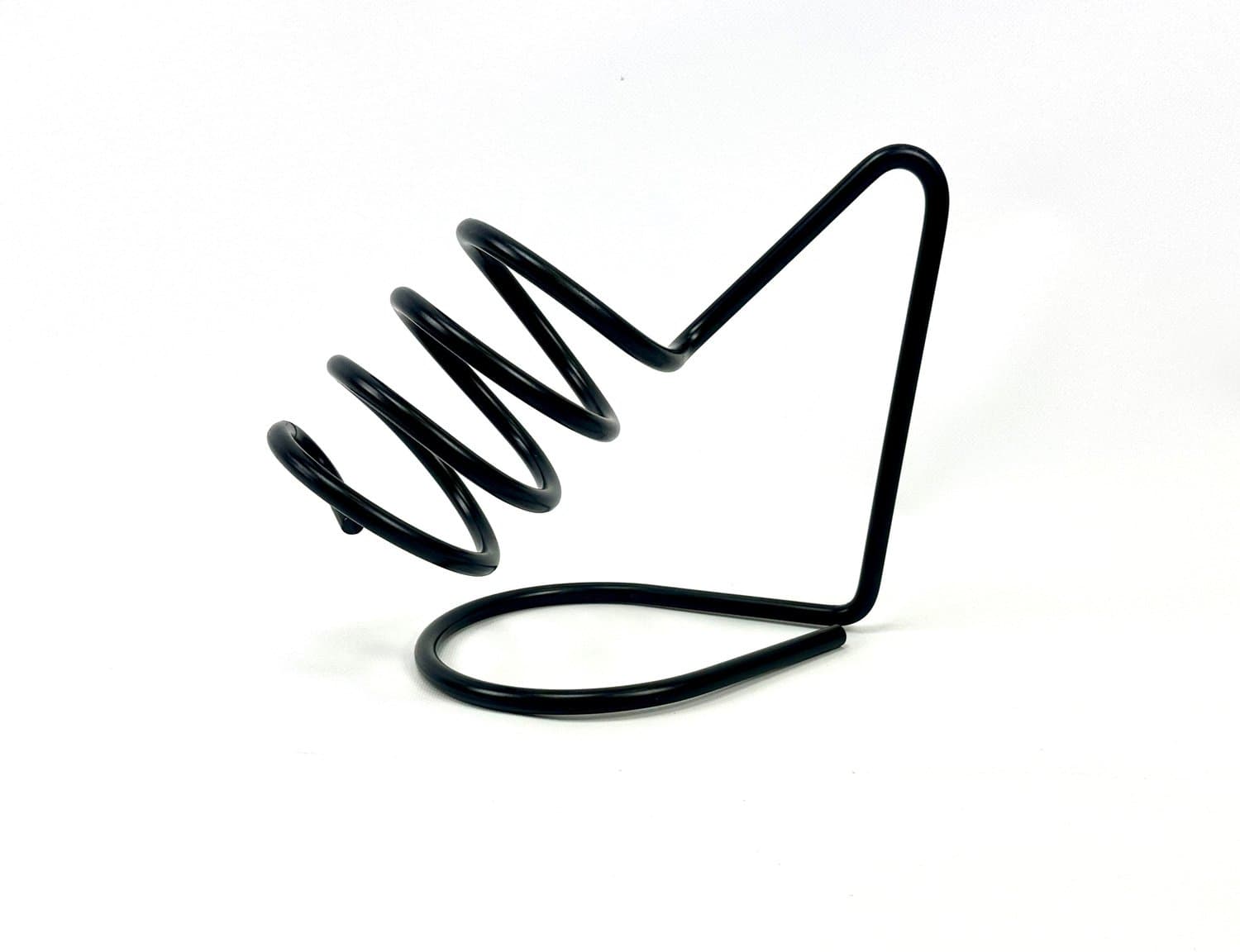 Stojak na wino sprężynowy, stal czarna, lata 70. - 154776