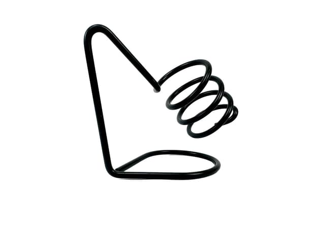 Stojak na wino sprężynowy, stal czarna, lata 70. - WYMIARY