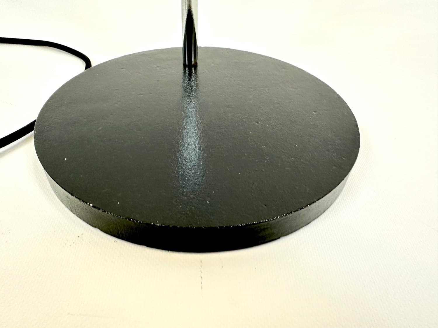 Floor lamp Space Age, silver aluminum, black steel, Germany, 1970s. - 154829