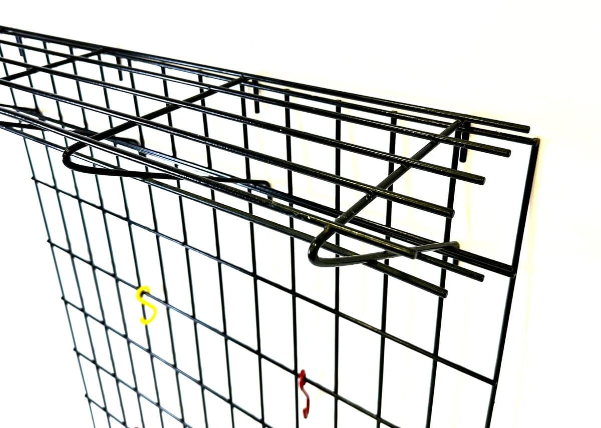 Wieszak ścienny z półką na kapelusze, multikolor, metal, Niemcy, lata 60. - 154835