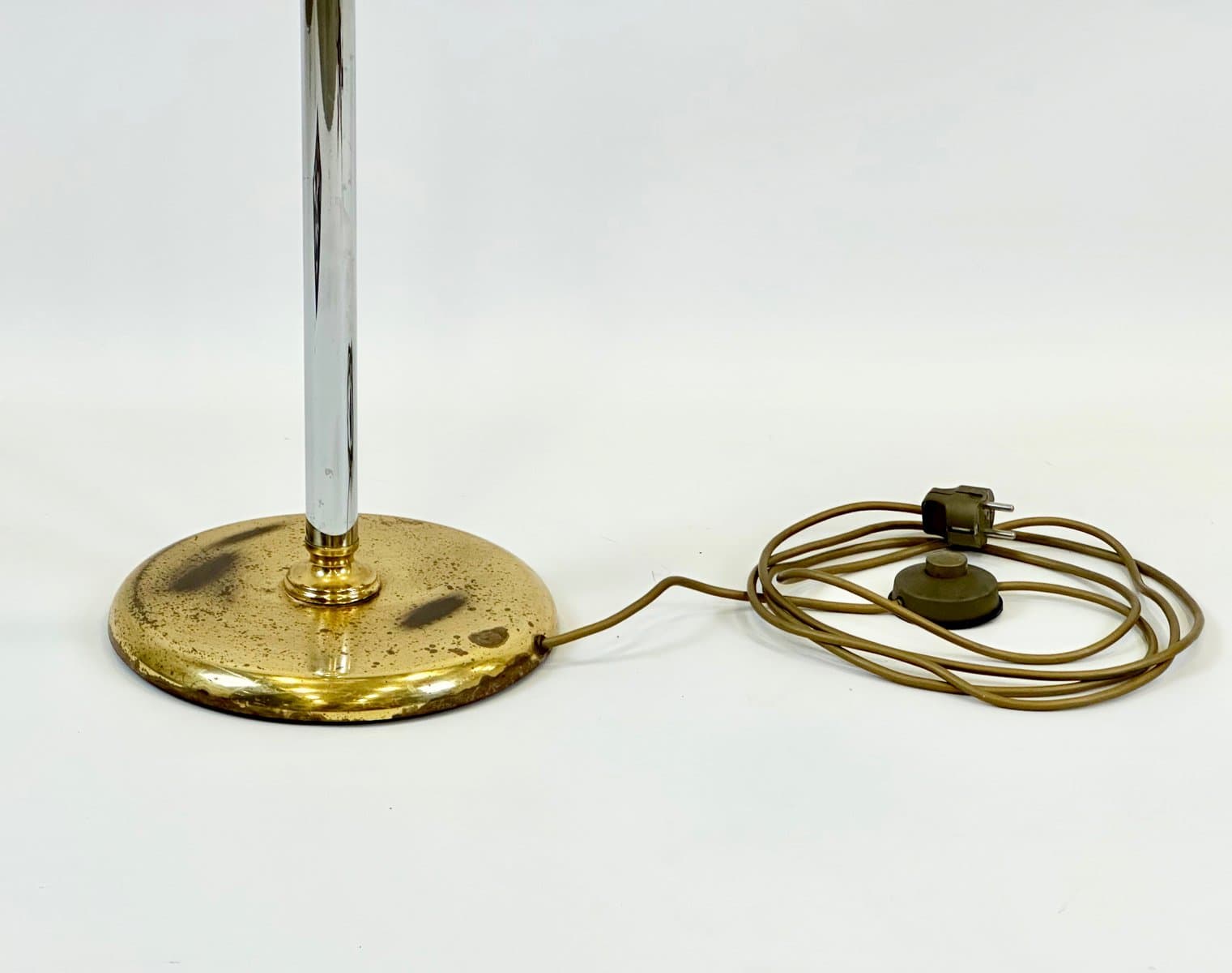 Lampa podłogowa Model Dome, szkło, stal srebrny złoty, Niemcy, lata 80. - 154844