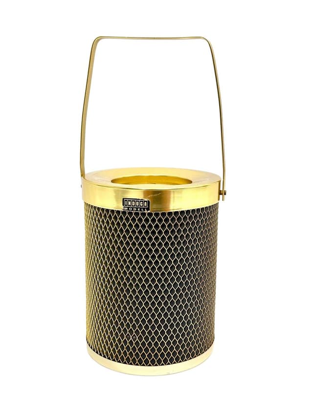 Ice bucket Induga, golden, brass aluminum, Germany, 1960s. - DIMENSION