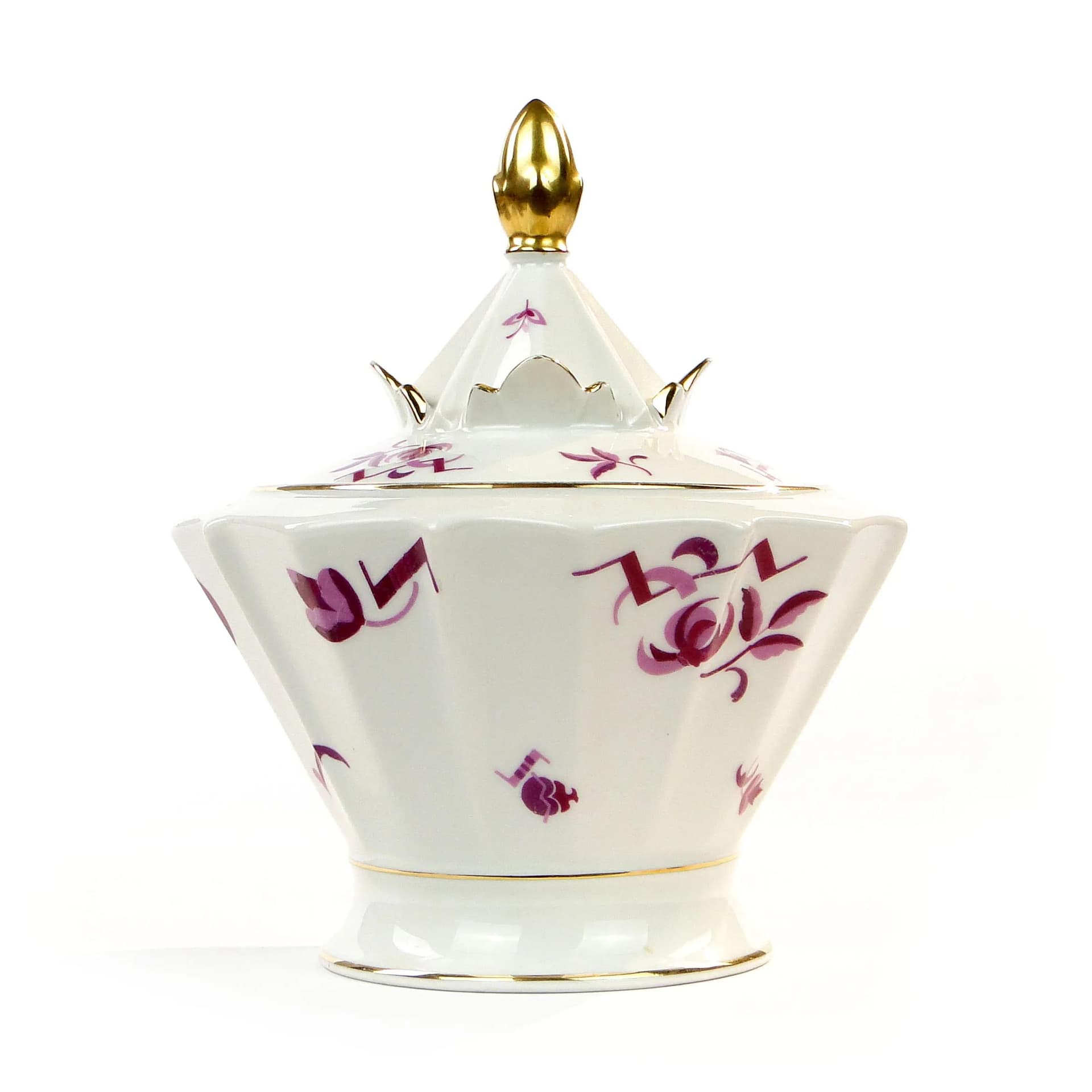 Bonbonniere Art Deco, white porcelain, Hertel Jacob, Germany, 1930s. - 9516