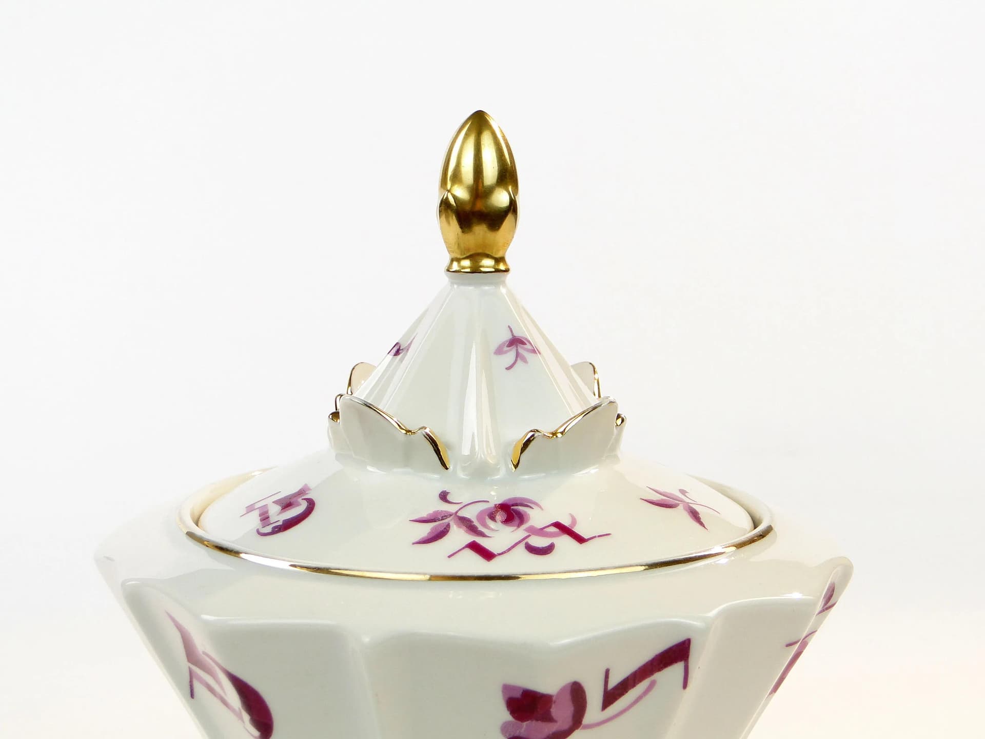 Bonbonniere Art Deco, white porcelain, Hertel Jacob, Germany, 1930s. - 9519