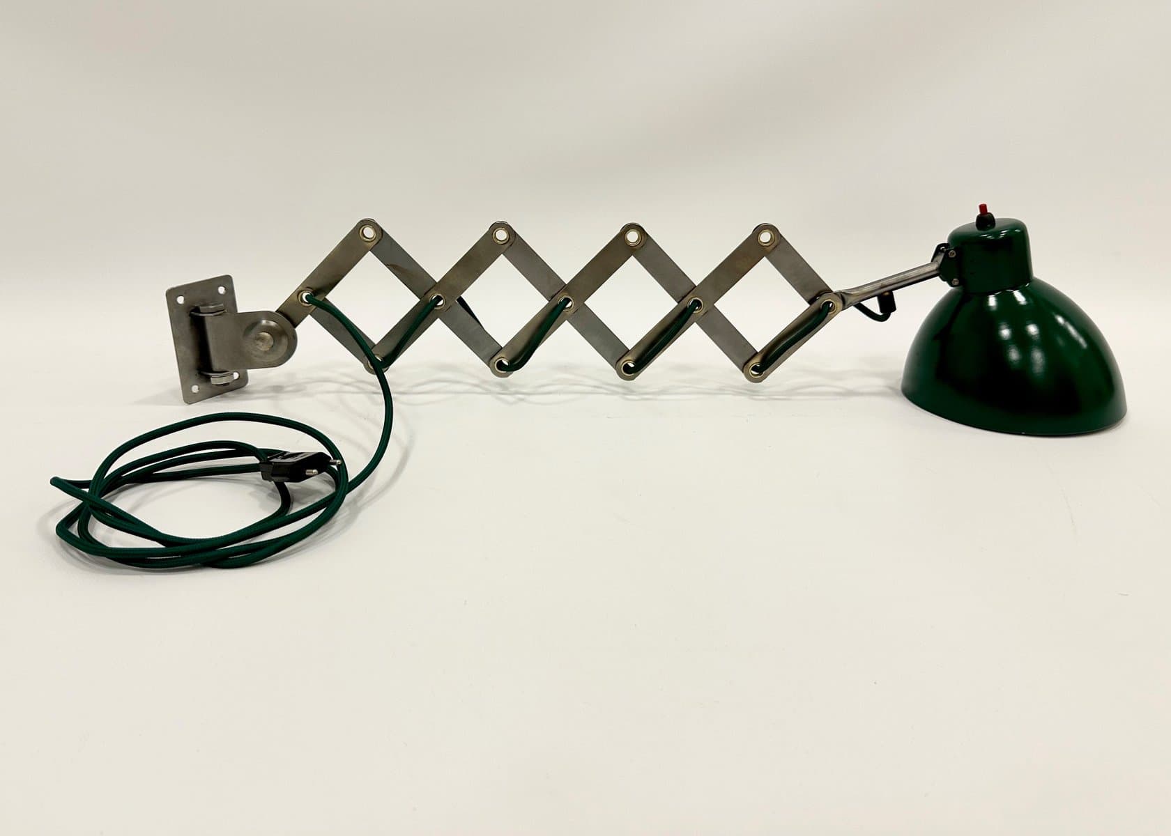 Scissor Wall Lamp, dark green, metal, 1950s - 154924