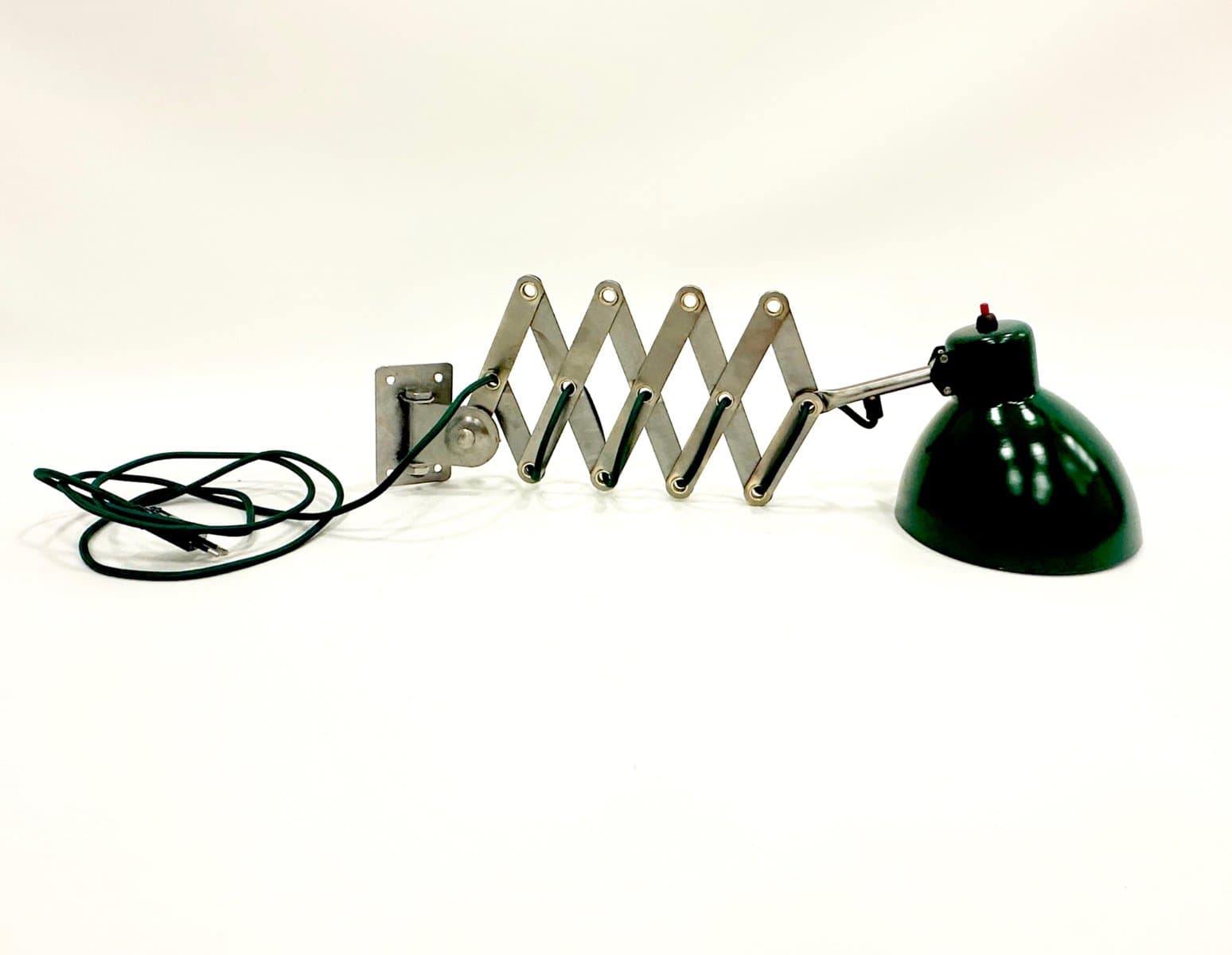Scissor Wall Lamp, dark green, metal, 1950s - 154921