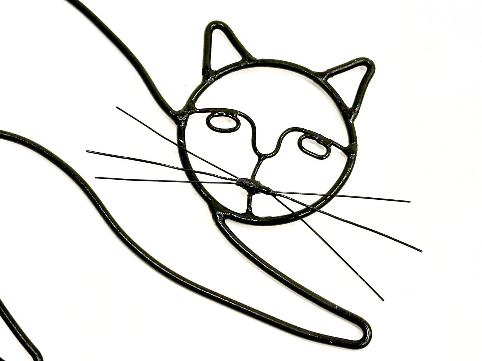 komplet dekoracji ściennych, drut czarny, stal, Czechy, lata 50. - 155209