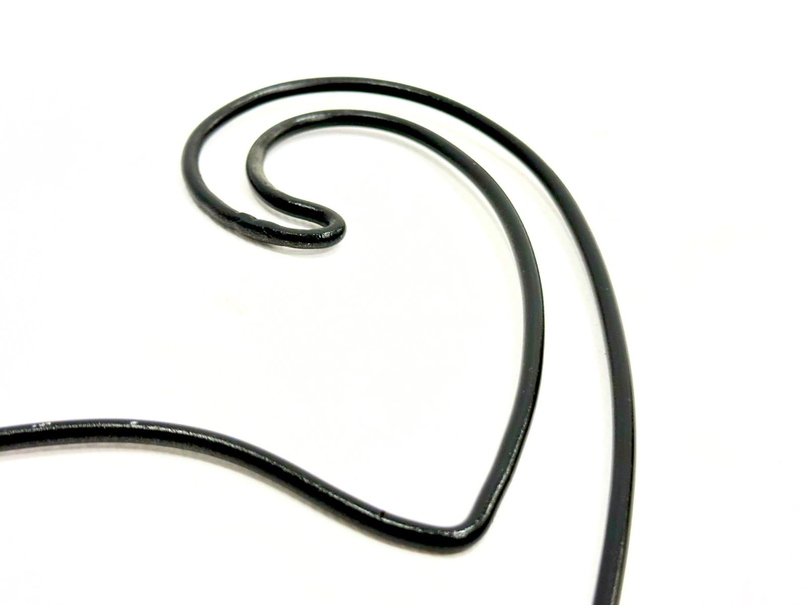 komplet dekoracji ściennych, drut czarny, stal, Czechy, lata 50. - 155210