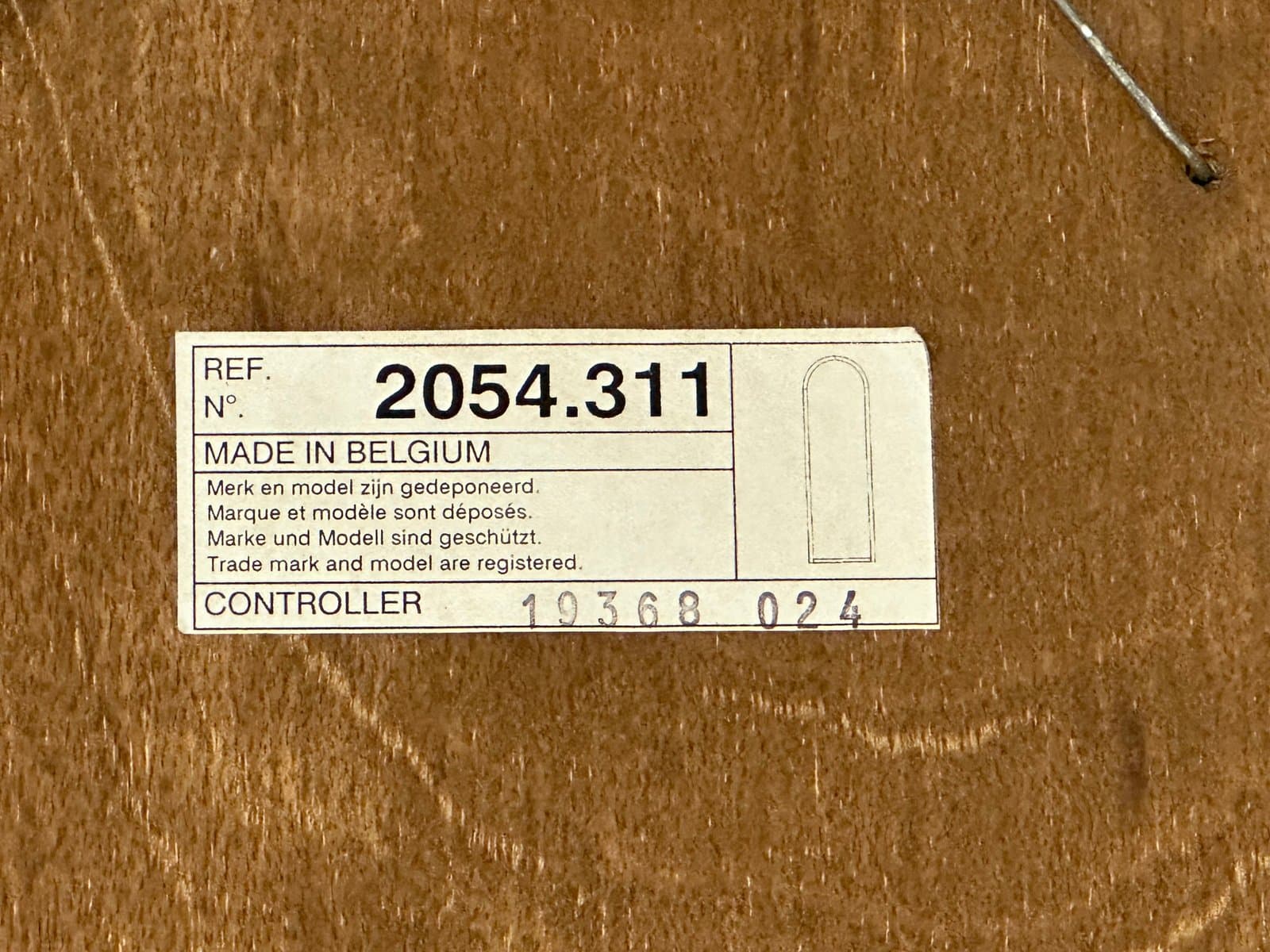 Para luster, złoty mosiądz, szkło, Deknudt, Belgia, lata 70. - 154951