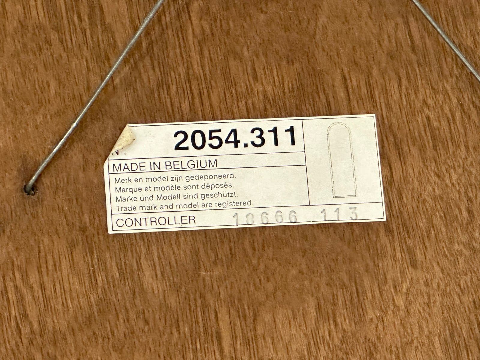 Para luster, złoty mosiądz, szkło, Deknudt, Belgia, lata 70. - 154950