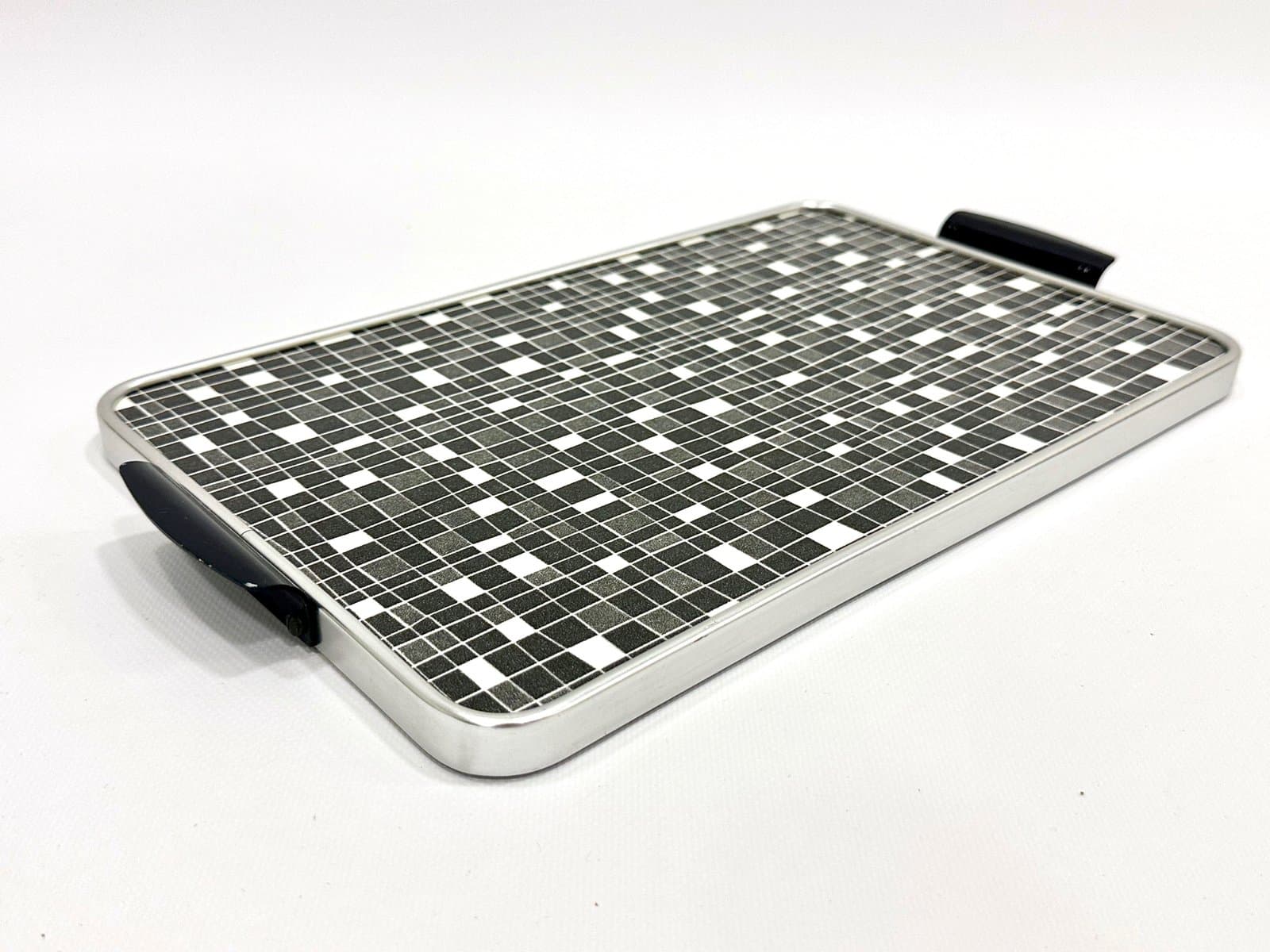 Zestaw do herbaty, czarny, szkło, miedź, aluminium, Schott & Mainz, Niemcy, lata 60. - 154973